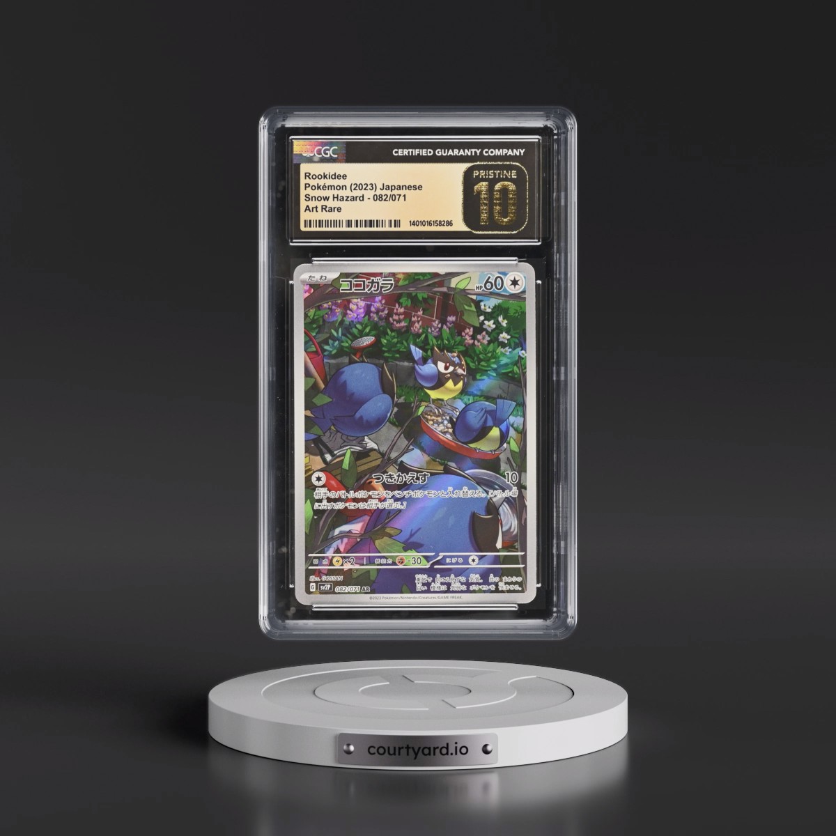 2023 Pokémon Sv2p-Snow Hazard #082 Rookidee - Art Rare (CGC 10 PRISTINE)