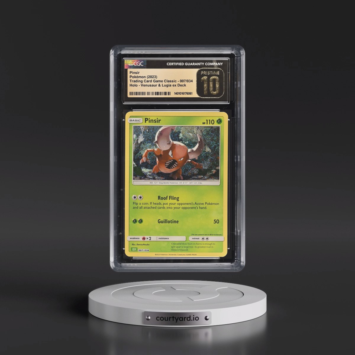 2023 Trading Card Game Classic - CLV, CLC, CLB #007/034 Pinsir - Venusaur & Lugia ex Deck - CLV Holo (CGC 10 PRISTINE)