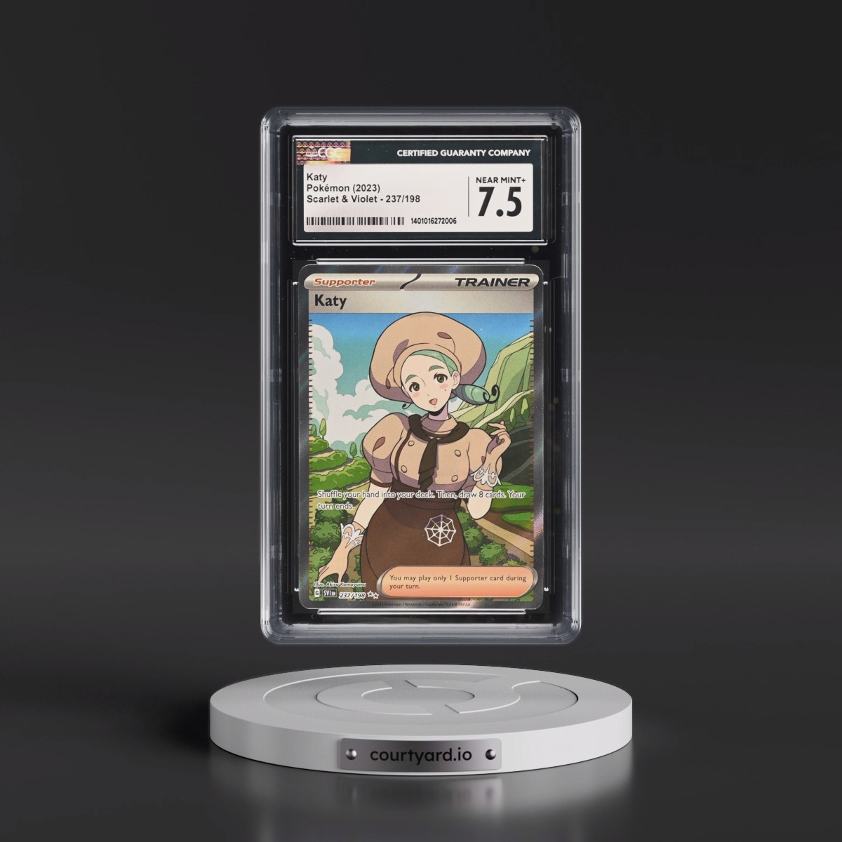 2023 Scarlet & Violet #237/198 Katy - Ultra Rare Holo (CGC 7.5 NM+)