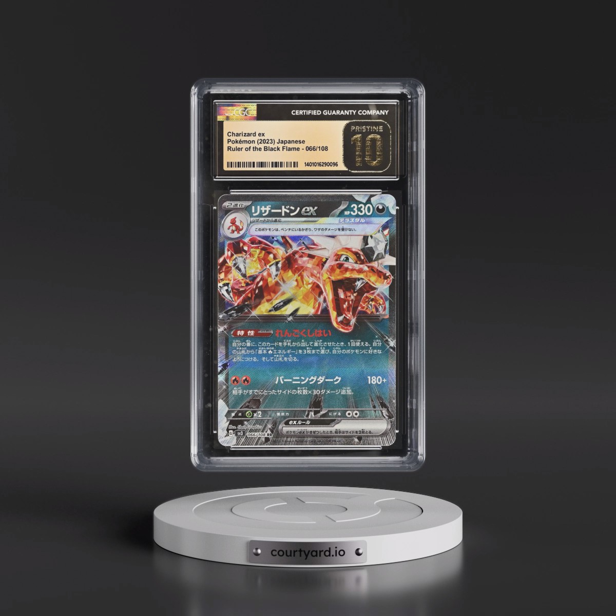 2023 Ruler of the Black Flame #066/108 Charizard ex - Holo (CGC 10 PRISTINE)
