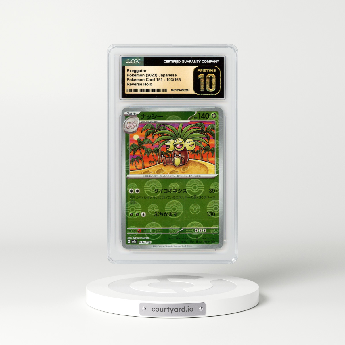 2023 Pokémon Card 151 #103/165 Exeggutor - Reverse Holo Poké Ball (CGC 10 PRISTINE)