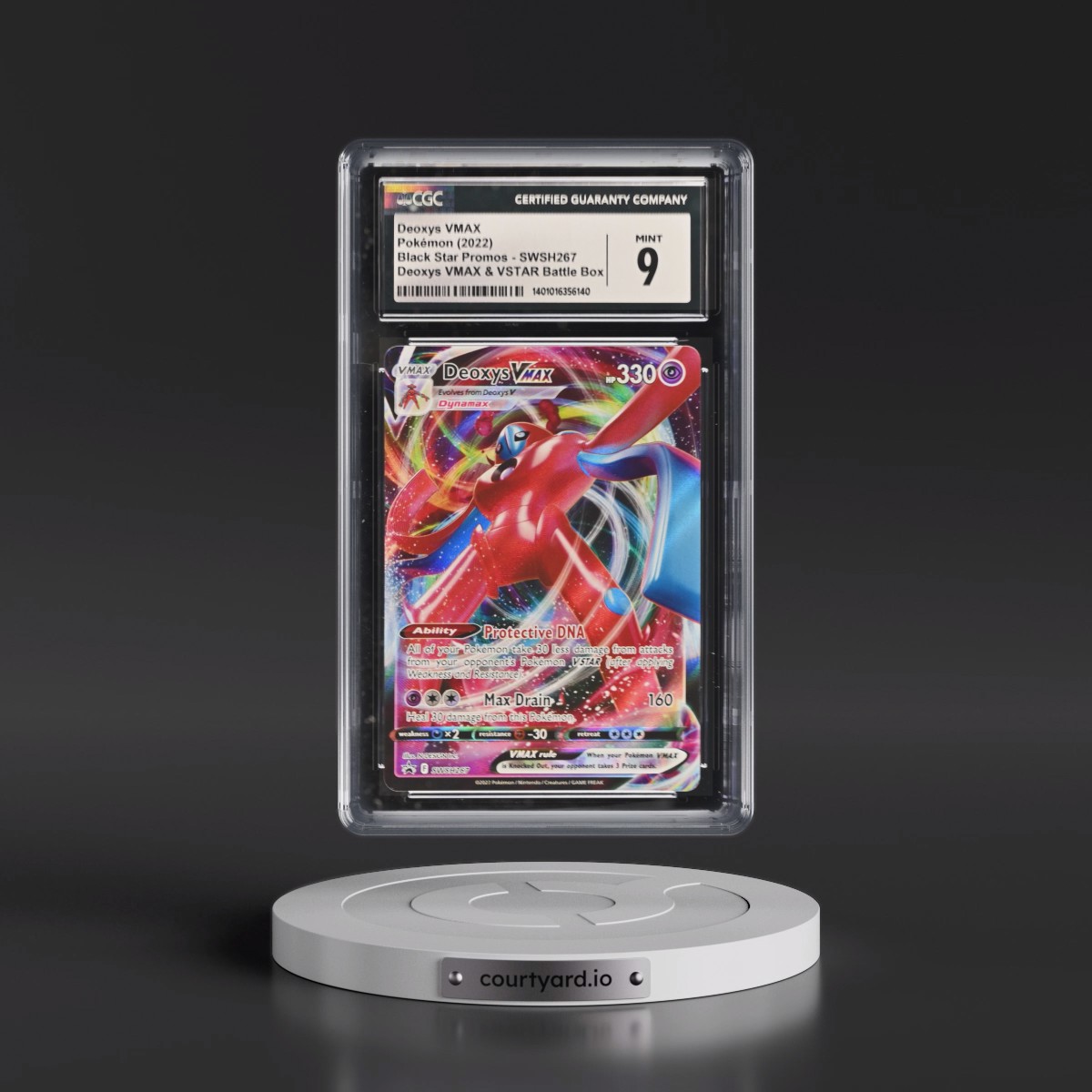 2017 Black Star Promos - Sword & Shield #SWSH267 Deoxys VMAX - Deoxys VMAX & VSTAR Battle Box (Holo) (CGC 9 MINT)