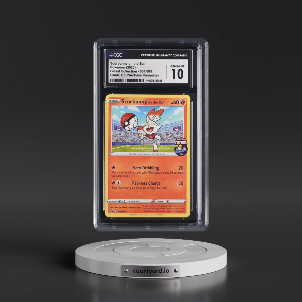 2020 Pokémon Futsal #004 Scorbunny on the Ball (CGC 10 GEM MINT)