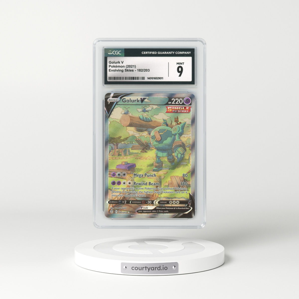 2021 Evolving Skies #182 Golurk V (CGC 9 MINT)