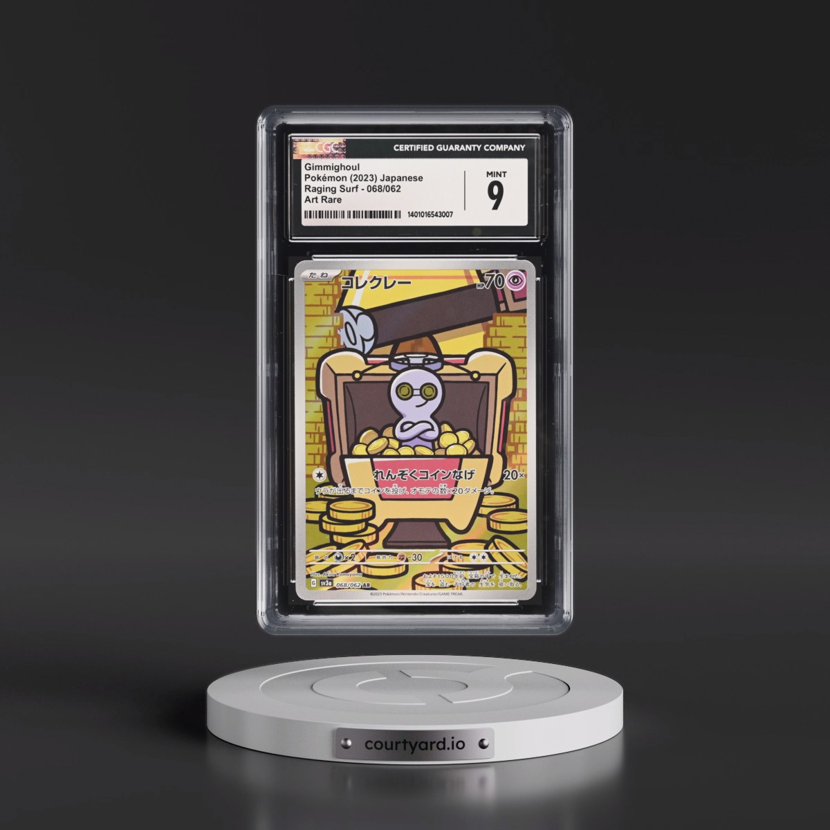 2023 Raging Surf #068/062 Gimmighoul - Art Rare Holo (CGC 9 MINT)