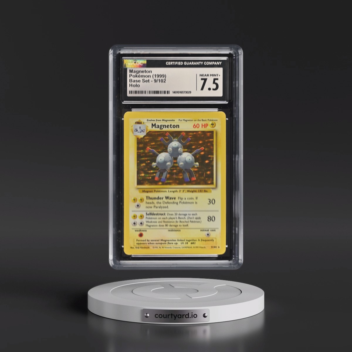 1999 Base Set #9/102 Magneton - Holo (CGC 7.5 NM+)