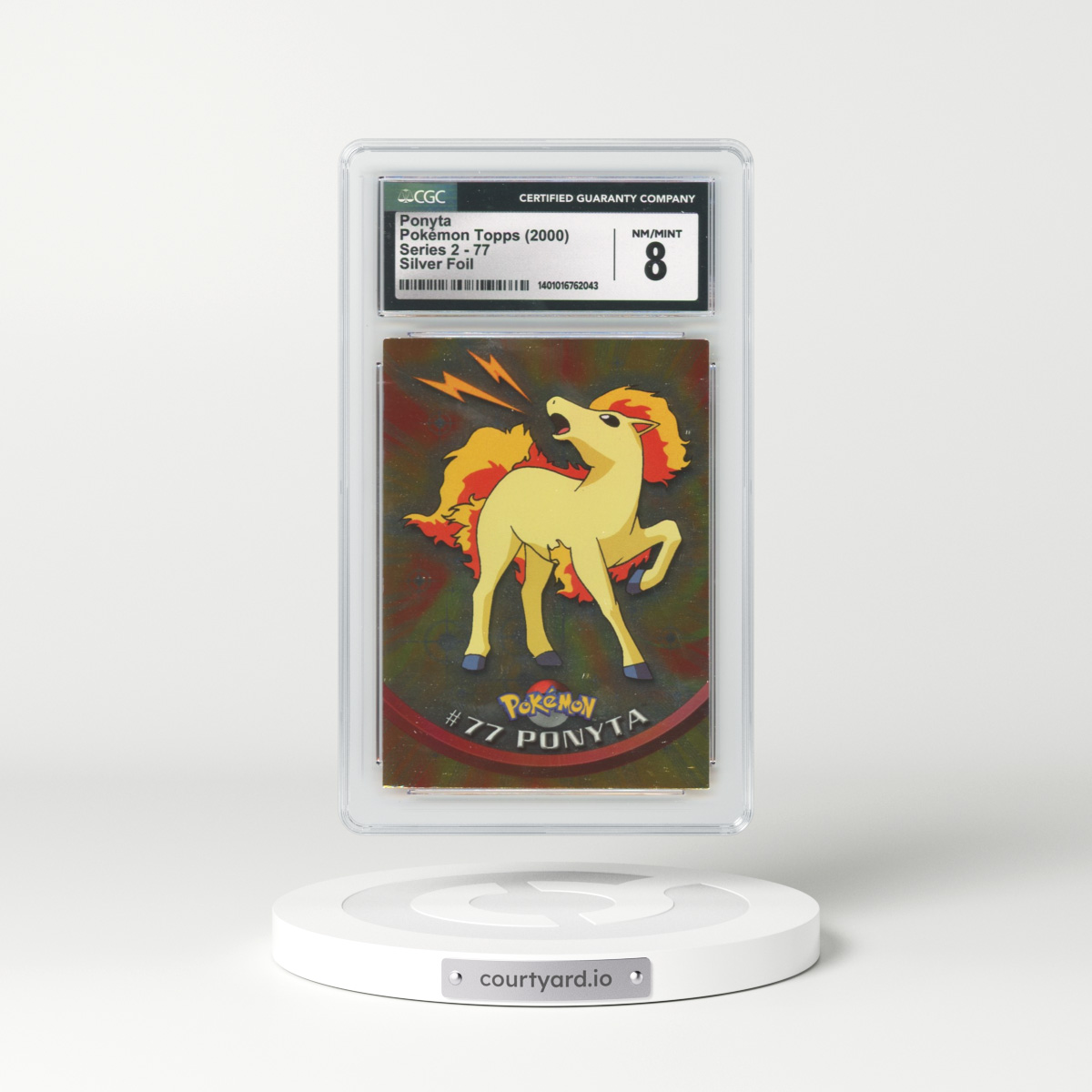1999 Series 2 (Oval Nintendo Seal) #77 Ponyta - Silver Foil (CGC 8 NM-MT)