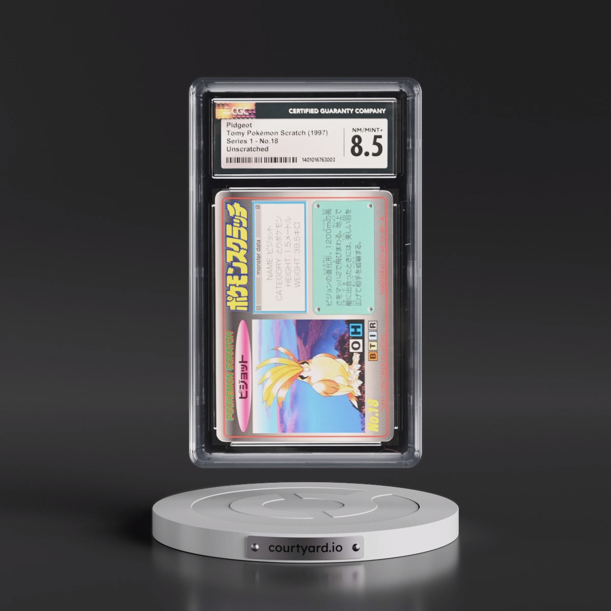 1997 Series 1 #18 Pidgeot - Unscratched (CGC 8.5 NM-MT+)