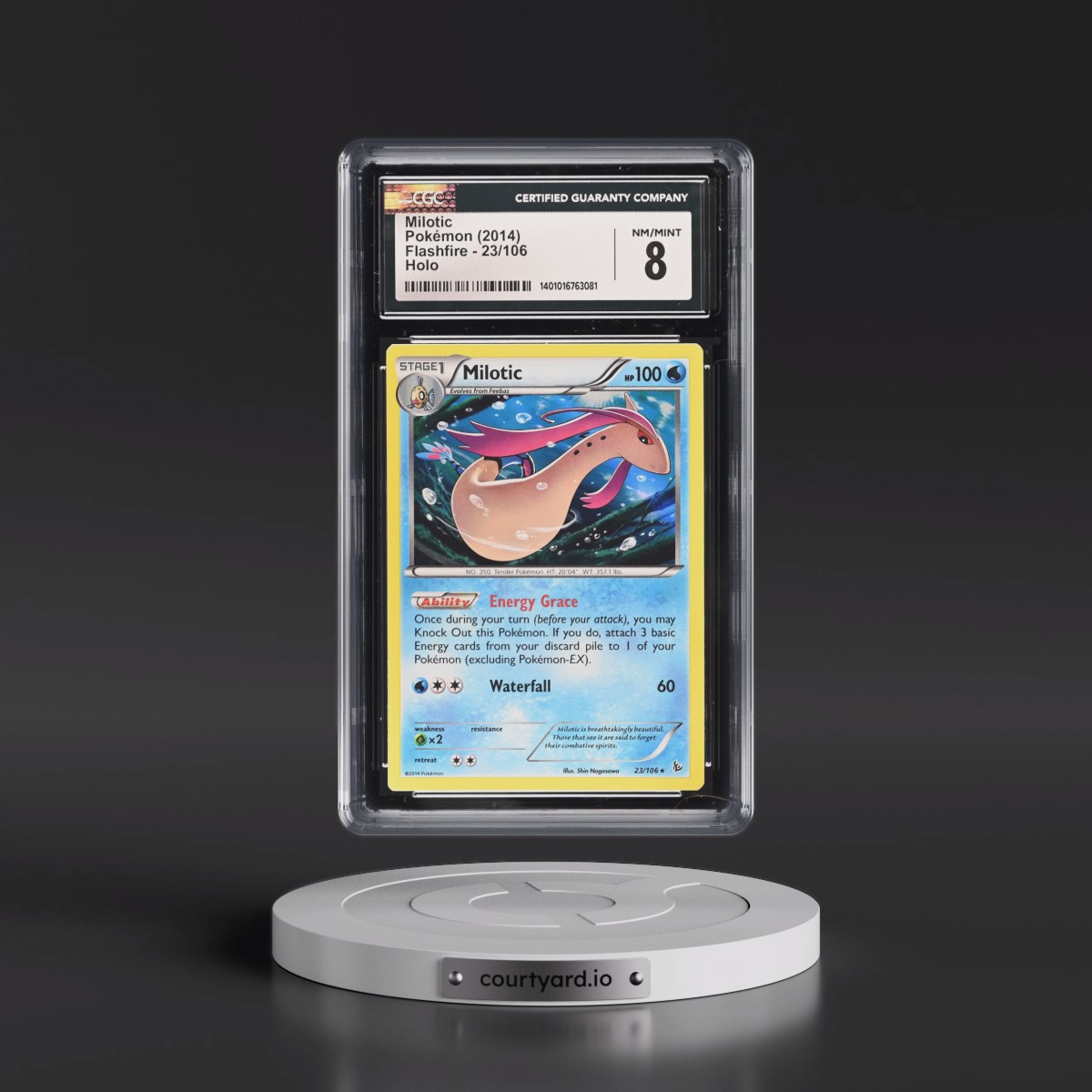 2014 Flashfire #23/106 Milotic - Holo (CGC 8 NM-MT)