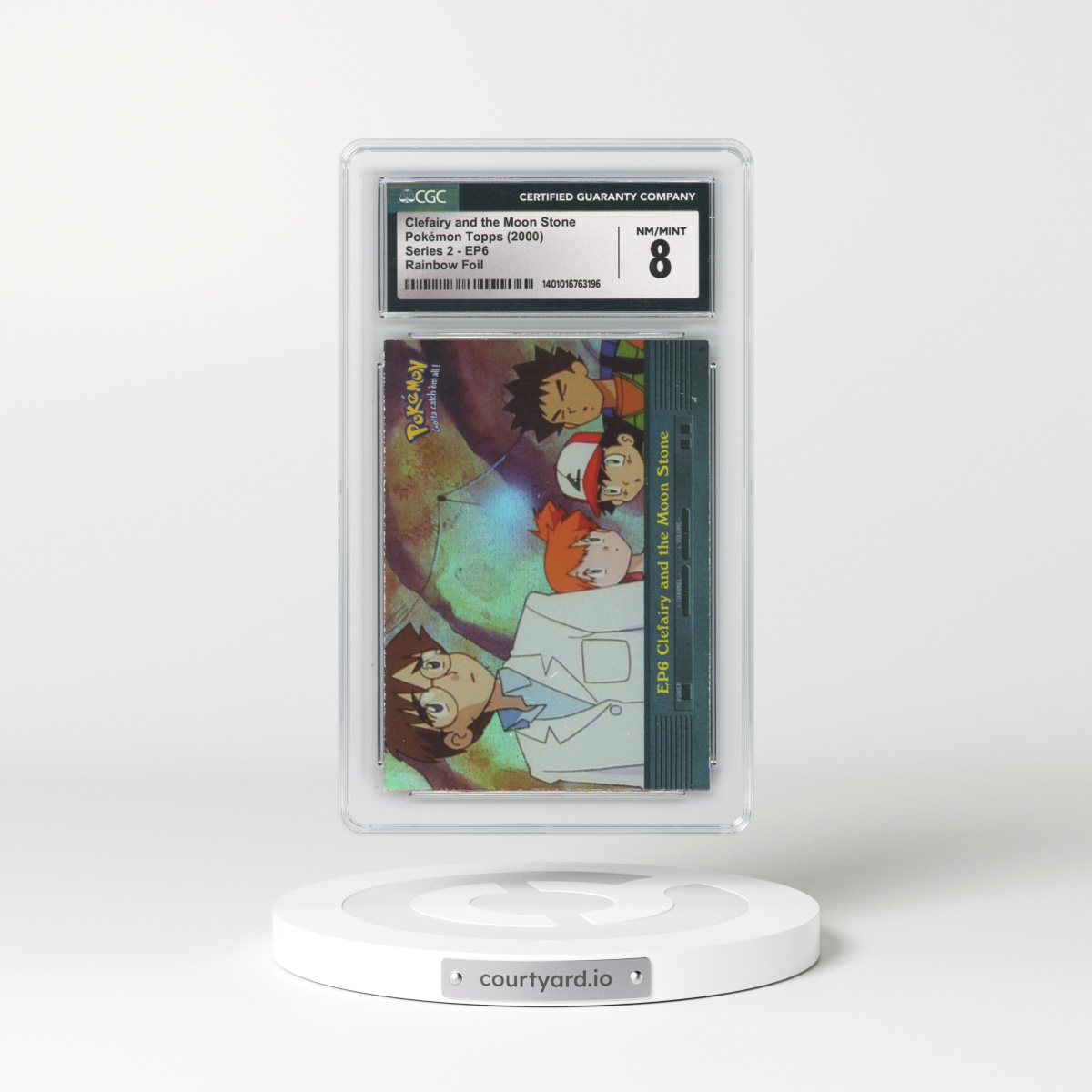 1999 Series 2 (Oval Nintendo Seal) #EP6 Clefairy and the Moon Stone - Rainbow Foil (CGC 8 NM-MT)