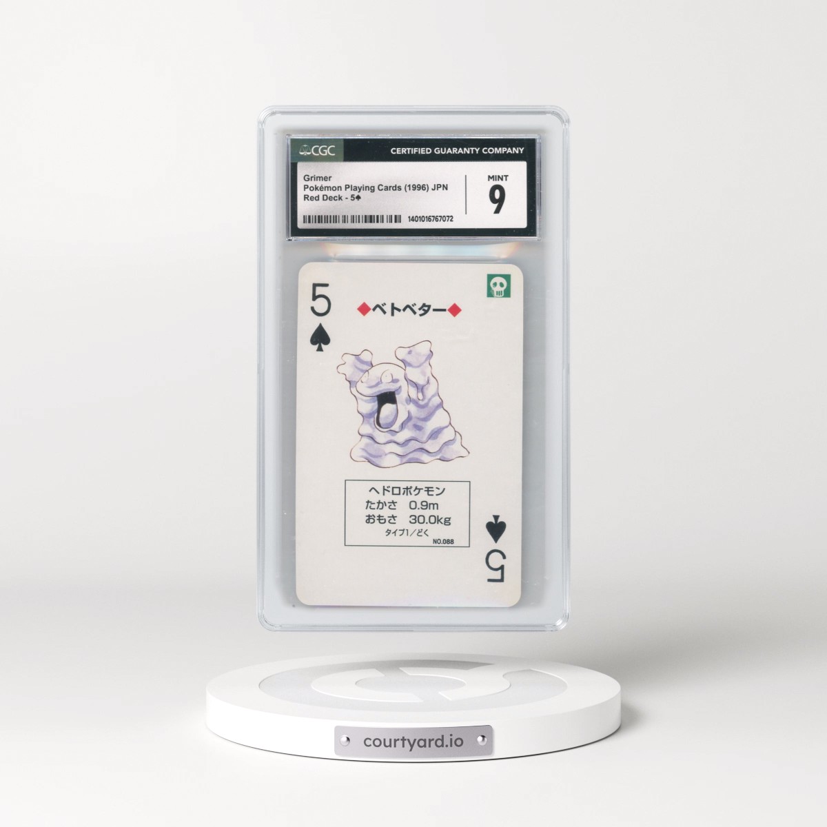 1996 Red Deck (Pocket Monster Charizard Back) #5Â¨ Grimer (CGC 9 MINT)