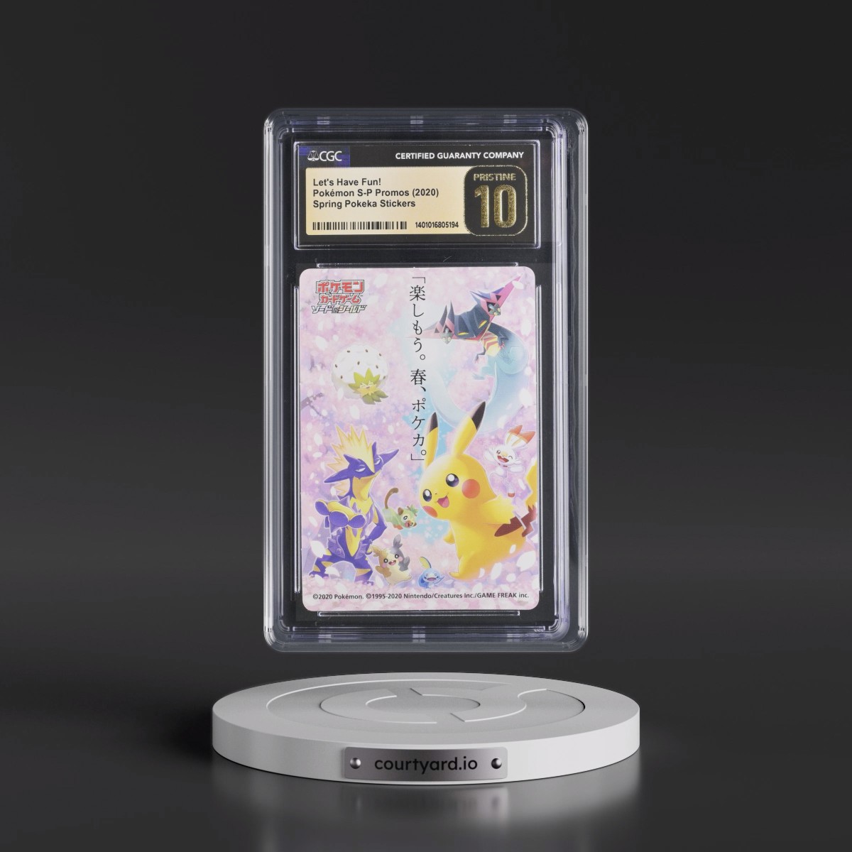 2020 Pokémon S-P Promos Let's Have Fun! - Spring Pokeka Stickers (CGC 10 PRISTINE)