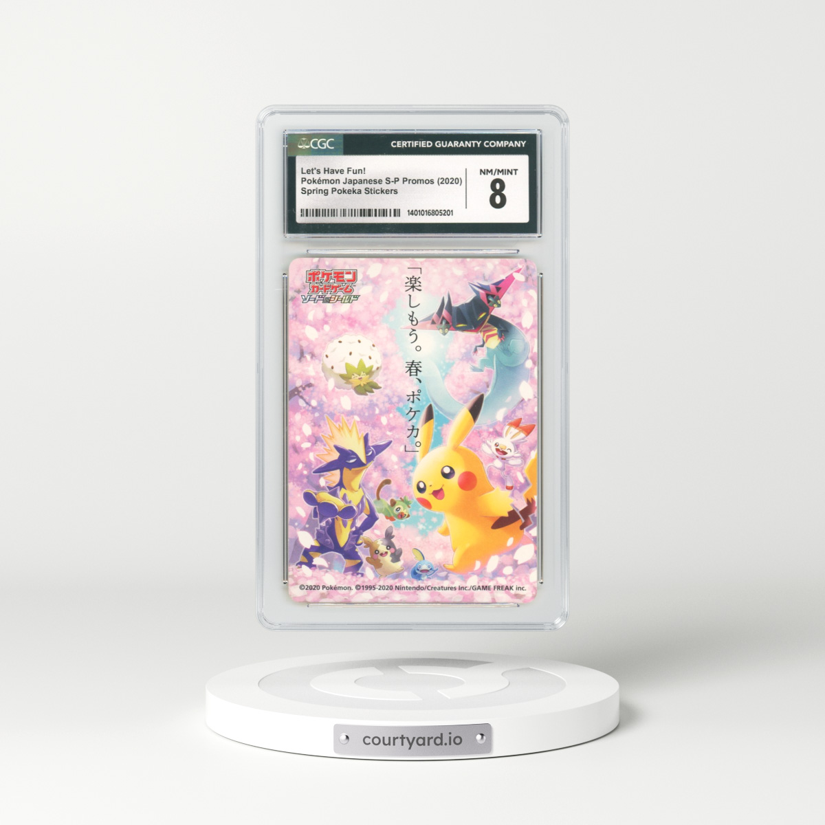 2020 Japanese Sword & Shield Promos Let's Have Fun! - Spring Pokeka Stickers (CGC 8 NM-MT)