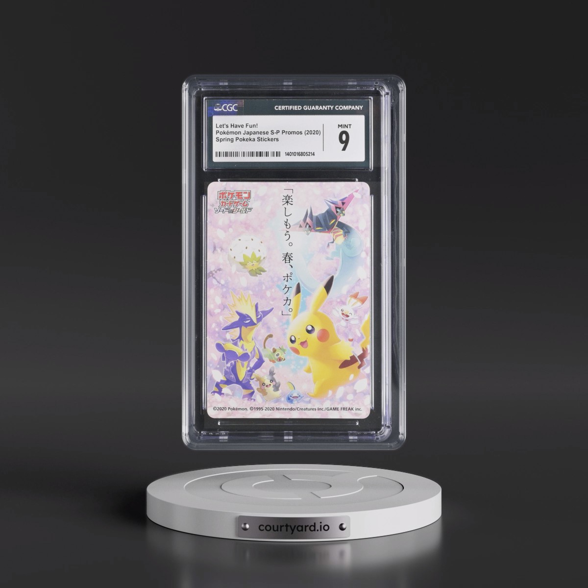 2020 Pokémon Japanese S-P Promos - Japanese Let's Have Fun! - Spring Pokeka Stickers (CGC 9 MINT)