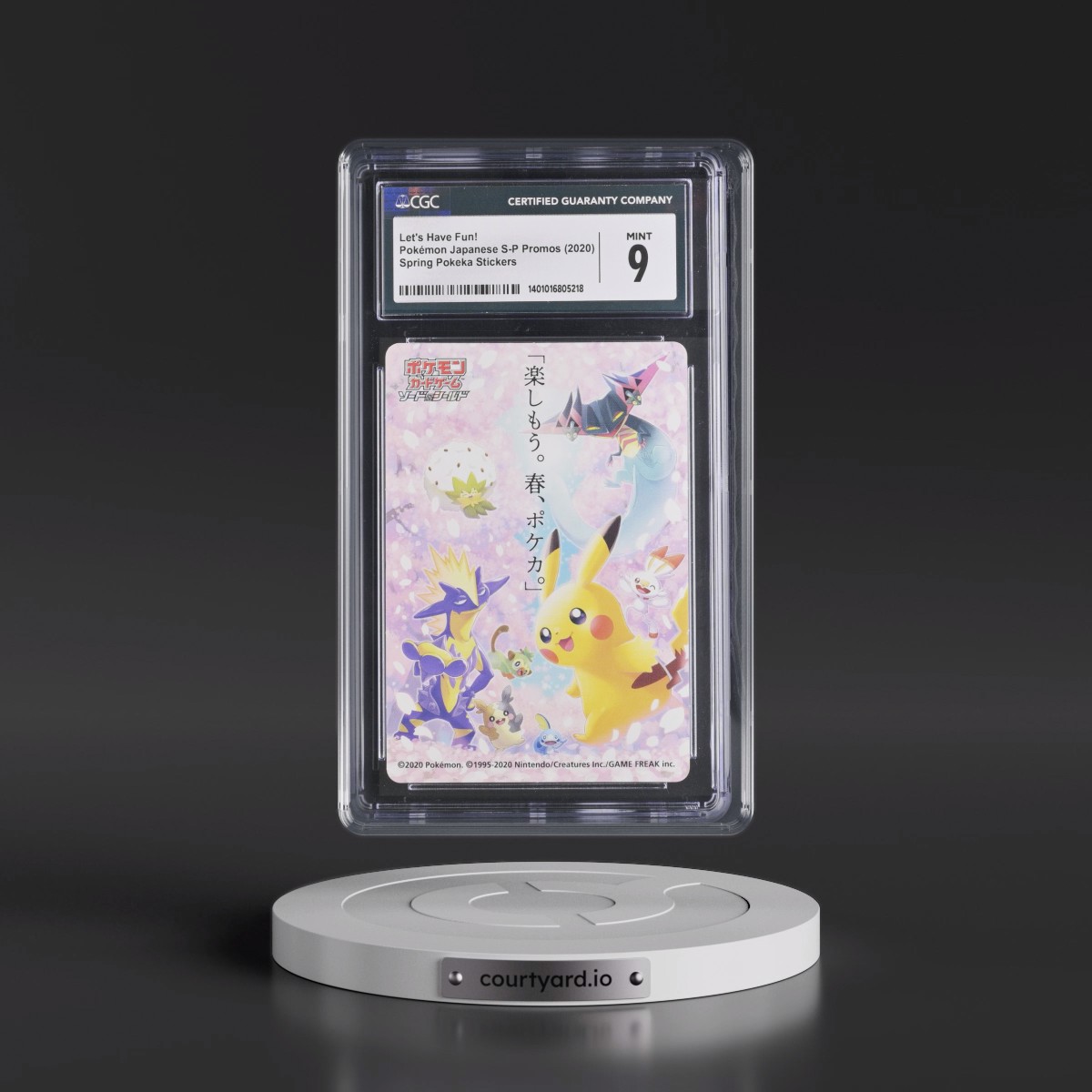 2020 Pokémon Japanese S-P Promos - Japanese Let's Have Fun! - Spring Pokeka Stickers (CGC 9 MINT)