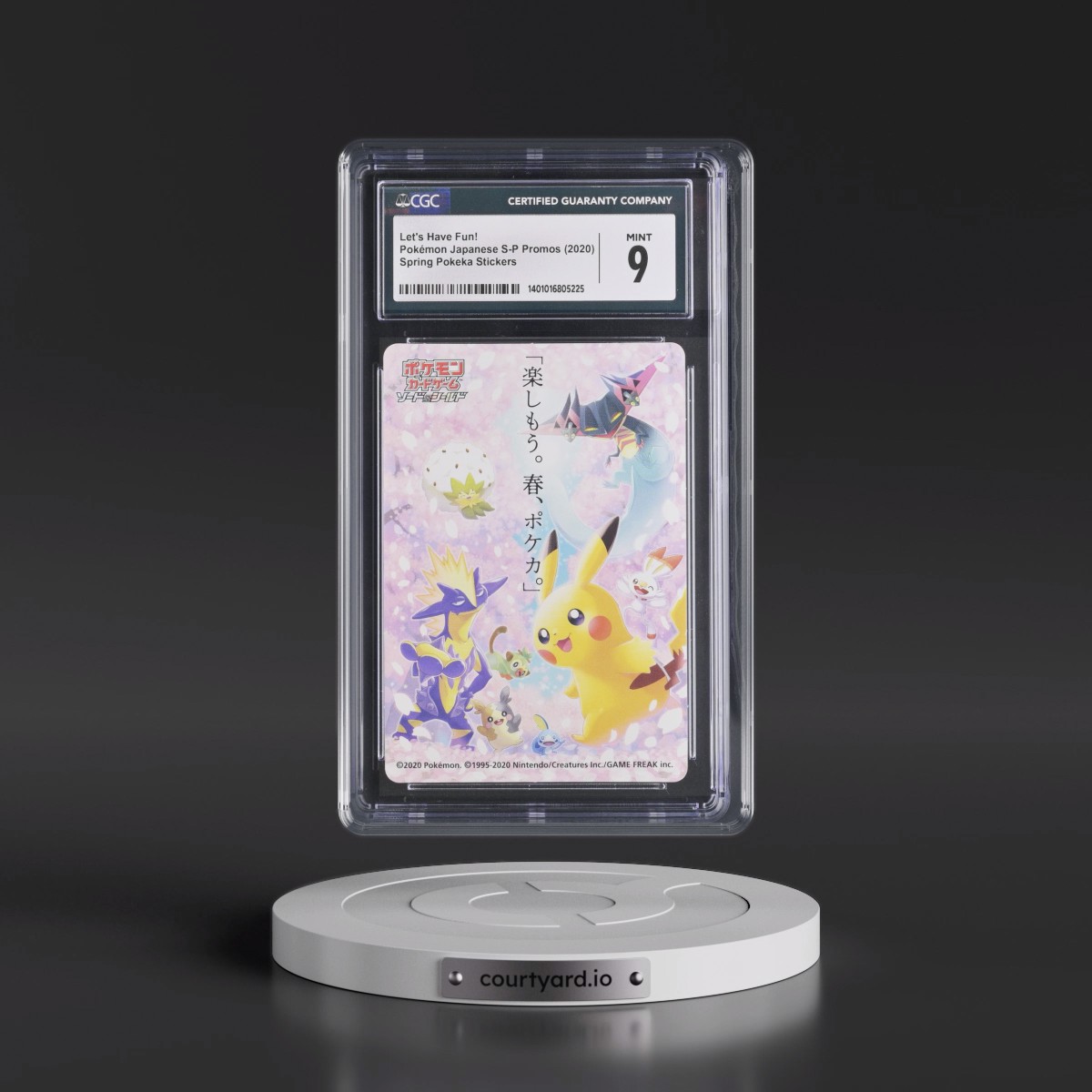 2020 Pokémon Japanese S-P Promos - Japanese Let's Have Fun! - Spring Pokeka Stickers (CGC 9 MINT)