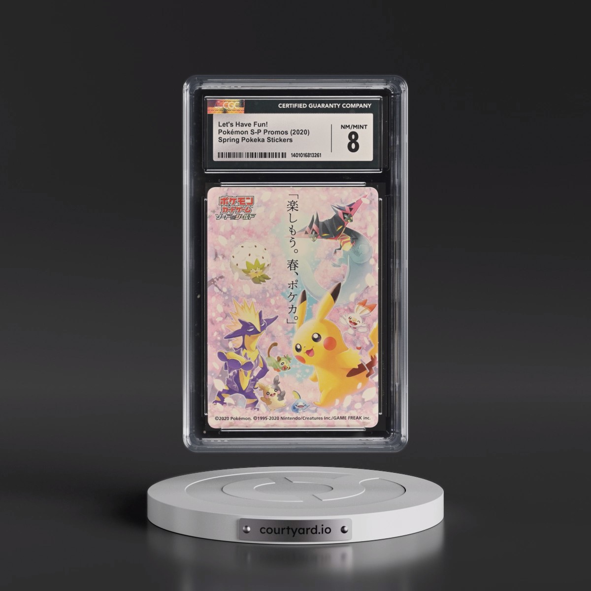 2020 Pokémon Japanese S-P Promos - Japanese Let's Have Fun! - Spring Pokeka Stickers (CGC 8 NM-MT)