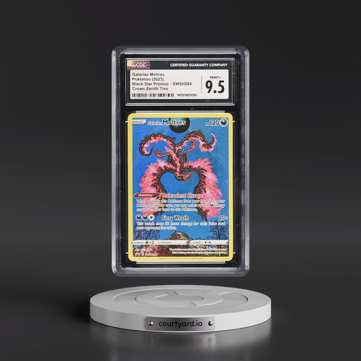 2017 Black Star Promos - Sword & Shield #SWSH284 Galarian Moltres - Crown Zenith Tin (Holo) (CGC 9.5 MINT+)