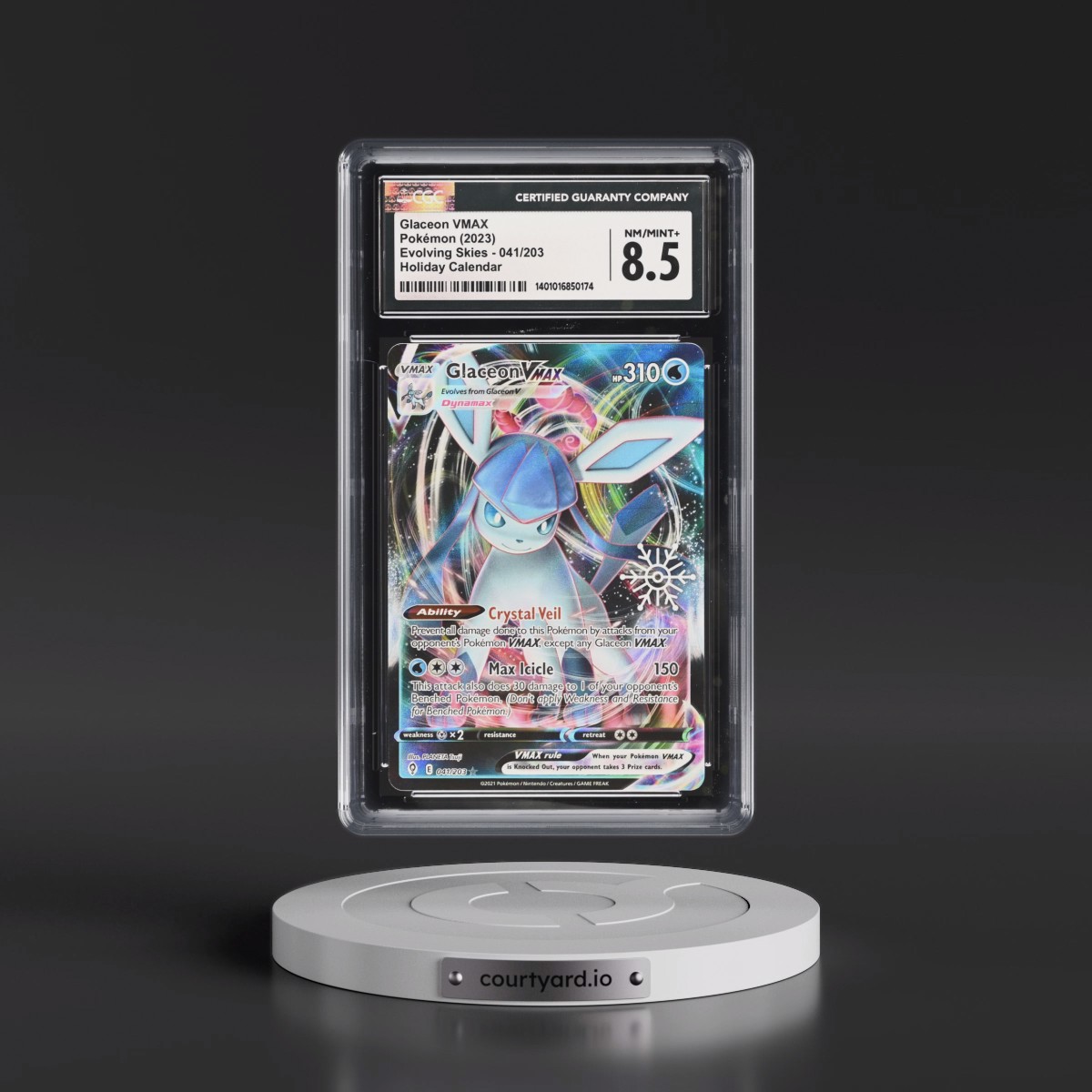2023 Pokémon Holiday Calendar #041 Glaceon Vmax (CGC 8.5 NM-MT+)