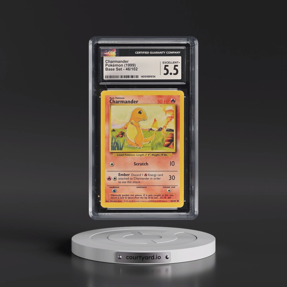 1999 Base Set #46/102 Charmander (CGC 5.5 EX+)
