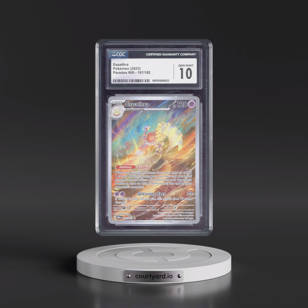2023 Paradox Rift - PAR EN #197/182 Espathra - Illustration Rare Holo (CGC 10 GEM MINT)