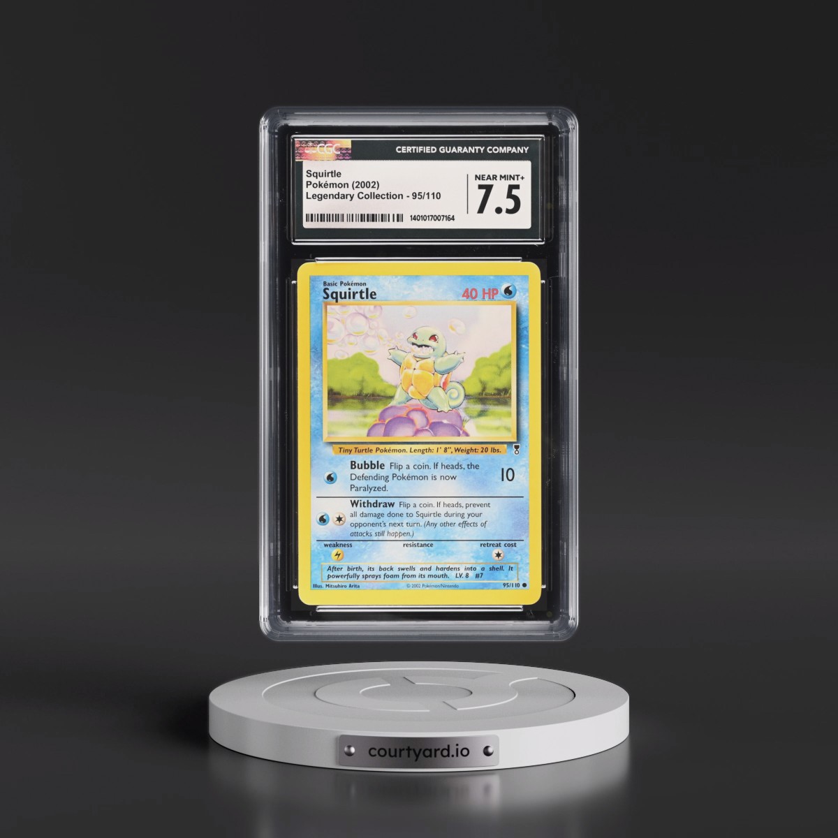 2002 Legendary Collection #95/110 Squirtle (CGC 7.5 NM+)