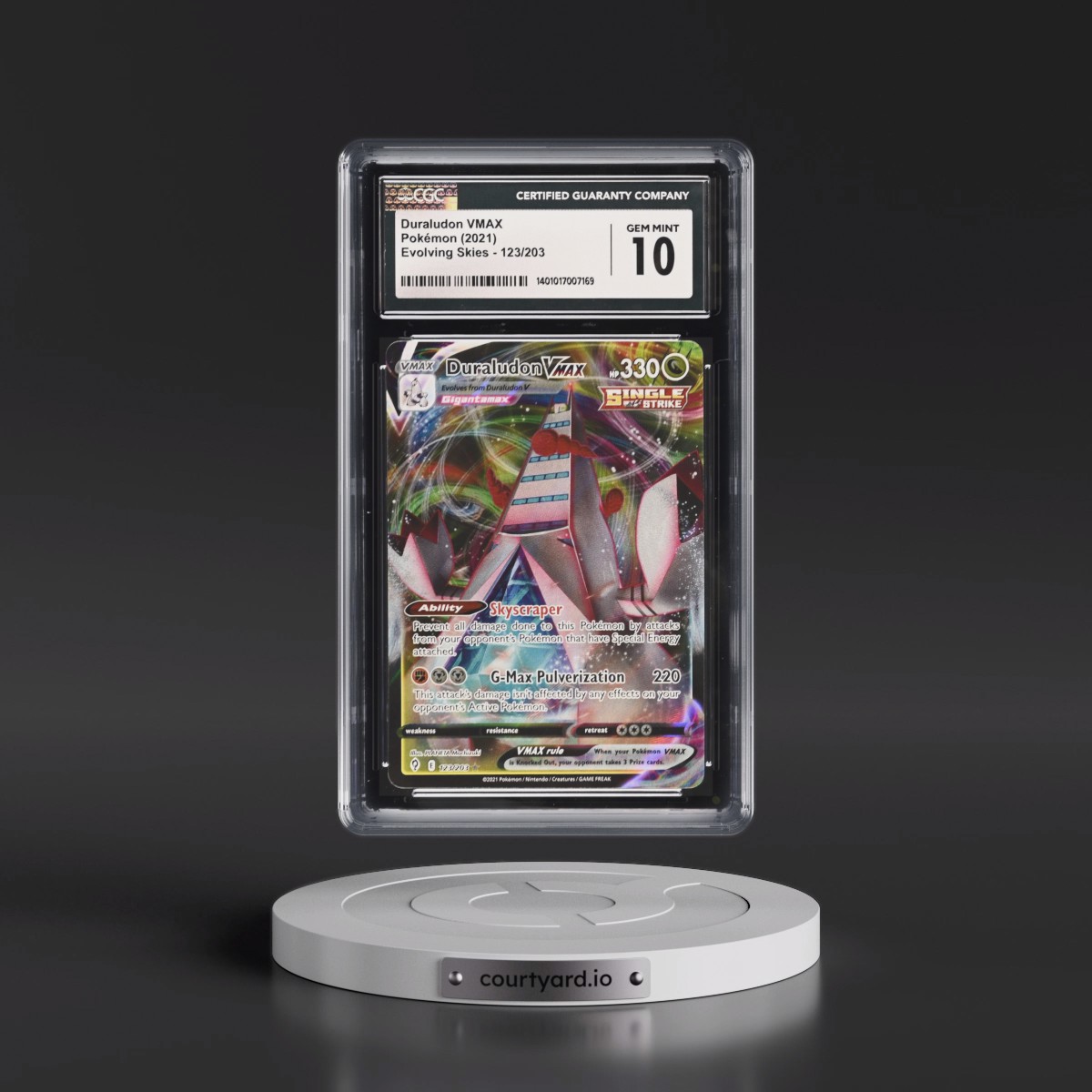 2021 Evolving Skies #123/203 Duraludon VMAX - Holo (CGC 10 GEM MINT)