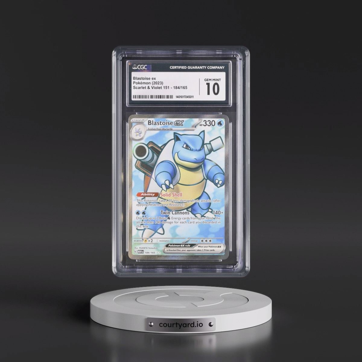 2023 Scarlet & Violet 151 - MEW EN #184/165 Blastoise ex - Ultra Rare Holo (CGC 10 GEM MINT)