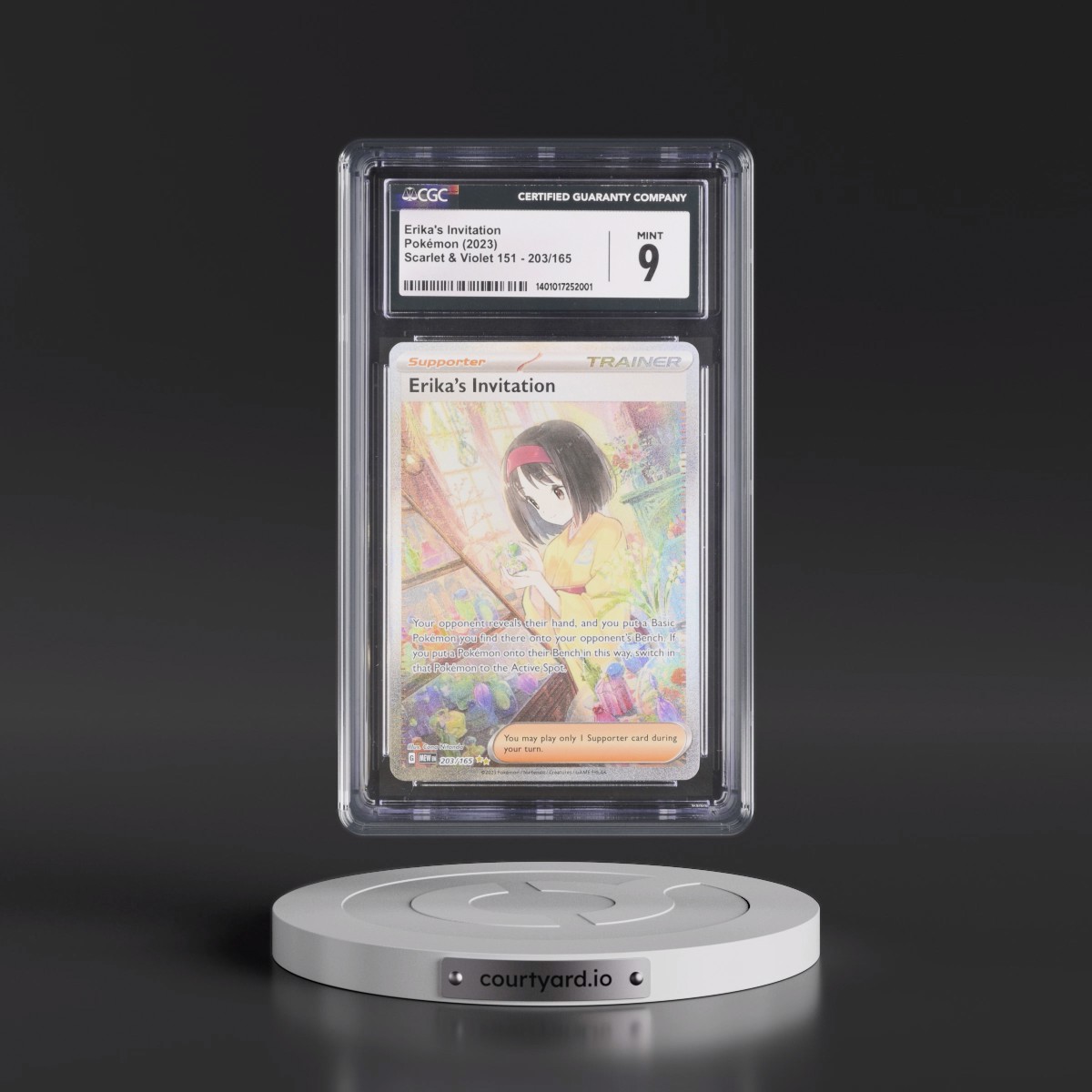 2023 Scarlet & Violet 151 - MEW EN #203/165 Erika's Invitation - Special Illustration Rare (Holo) (CGC 9 MINT)