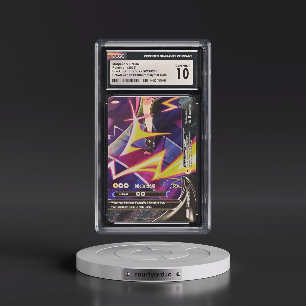 2017 Black Star Promos - Sword & Shield #SWSH290 Morpeko V-UNION - Crown Zenith Premium Playmat Collection (CGC 10 GEM MINT)