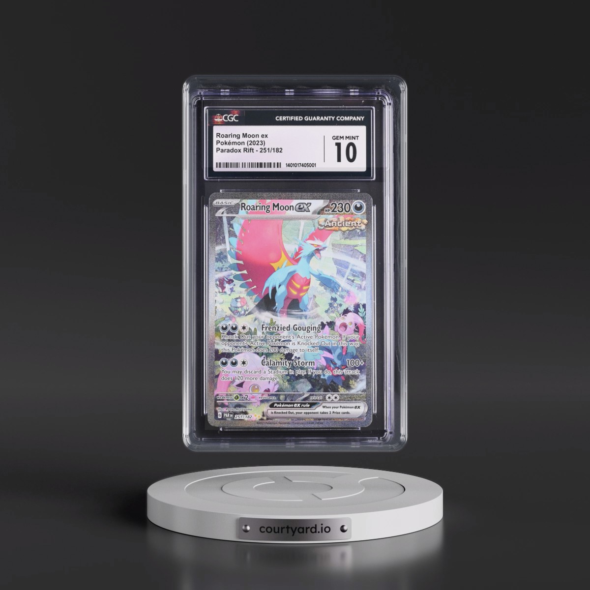 2023 Paradox Rift - PAR EN #251/182 Roaring Moon ex - Special Illustration Rare (Holo) (CGC 10 GEM MINT)