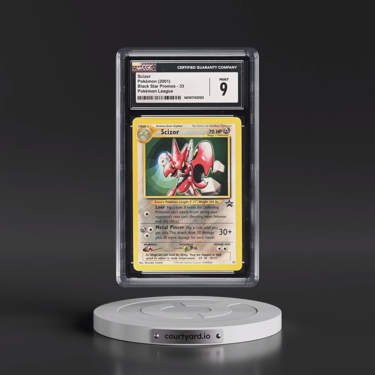 1999 Black Star Promos Scizor - Pokémon League #33 CGC 9