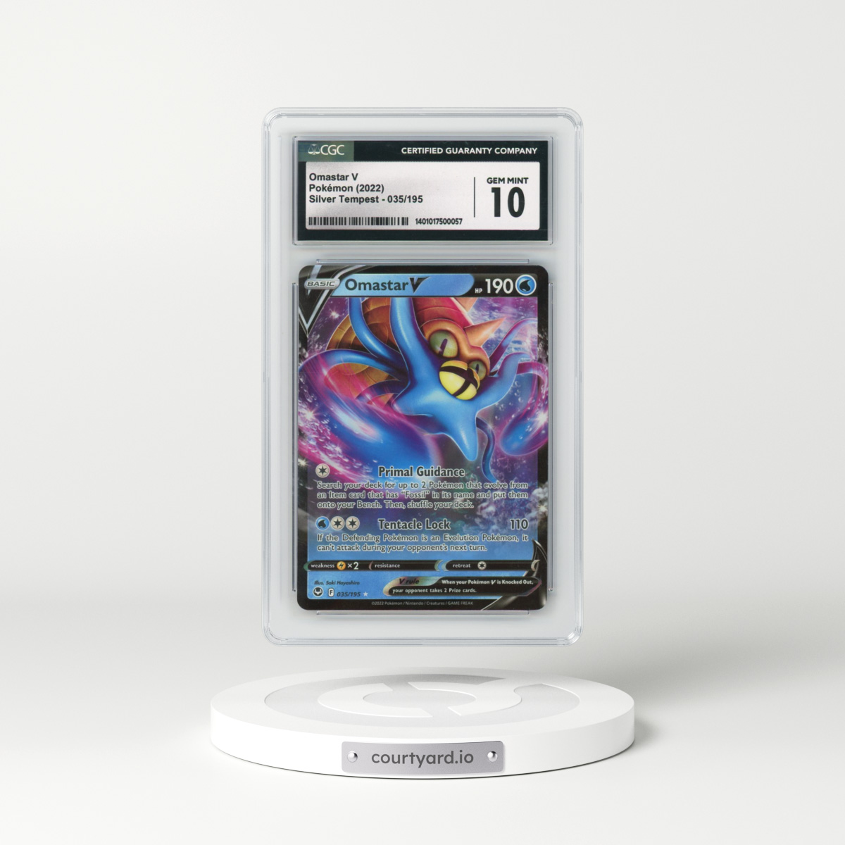 2022 Silver Tempest #035/195 Omastar V - Holo (CGC 10 GEM MINT)