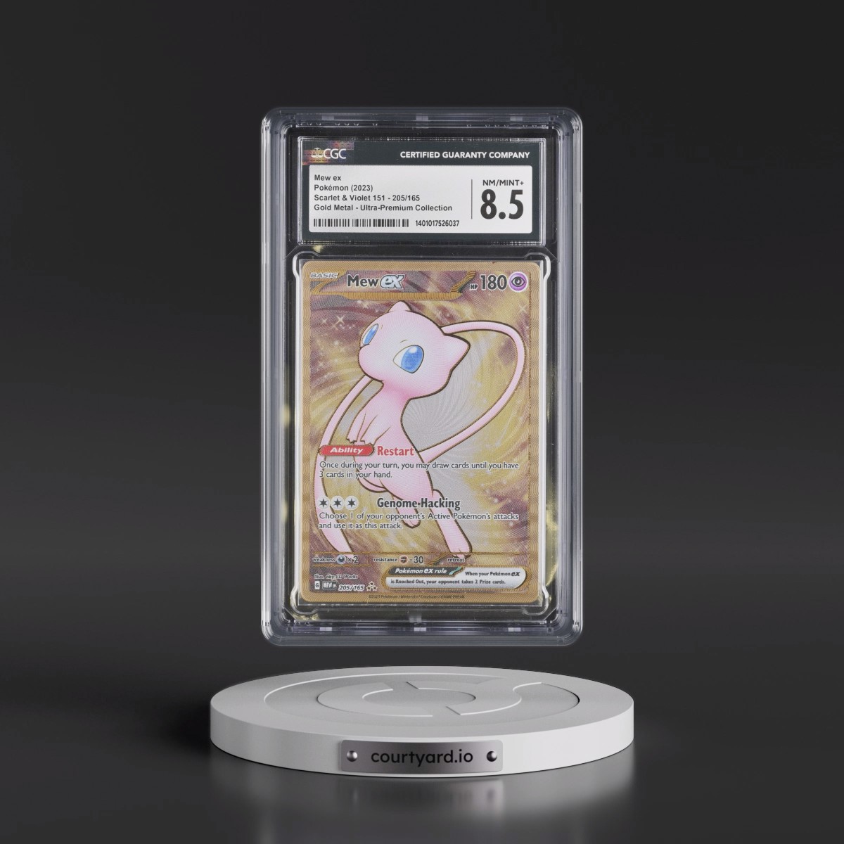 2023 Scarlet & Violet 151 - MEW EN #205/165 Mew ex - Gold Metal - Ultra-Premium Collection (CGC 8.5 NM-MT+)