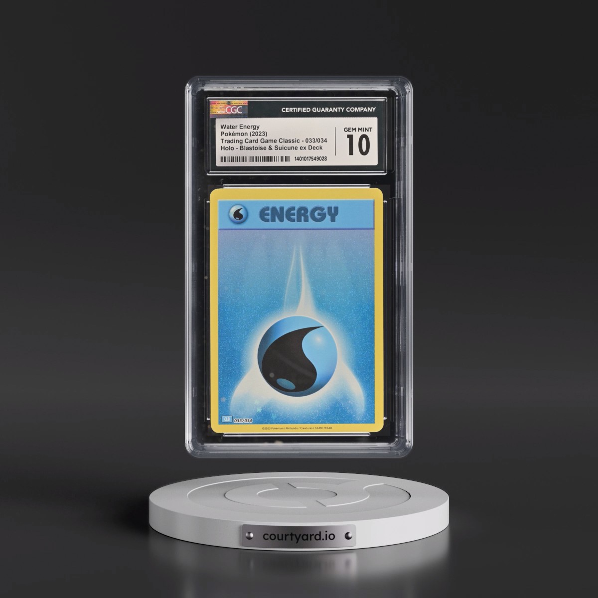 2023 Trading Card Game Classic - CLV, CLC, CLB #033/034 Water Energy - Blastoise & Suicune ex Deck - CLB Holo (CGC 10 GEM MINT)