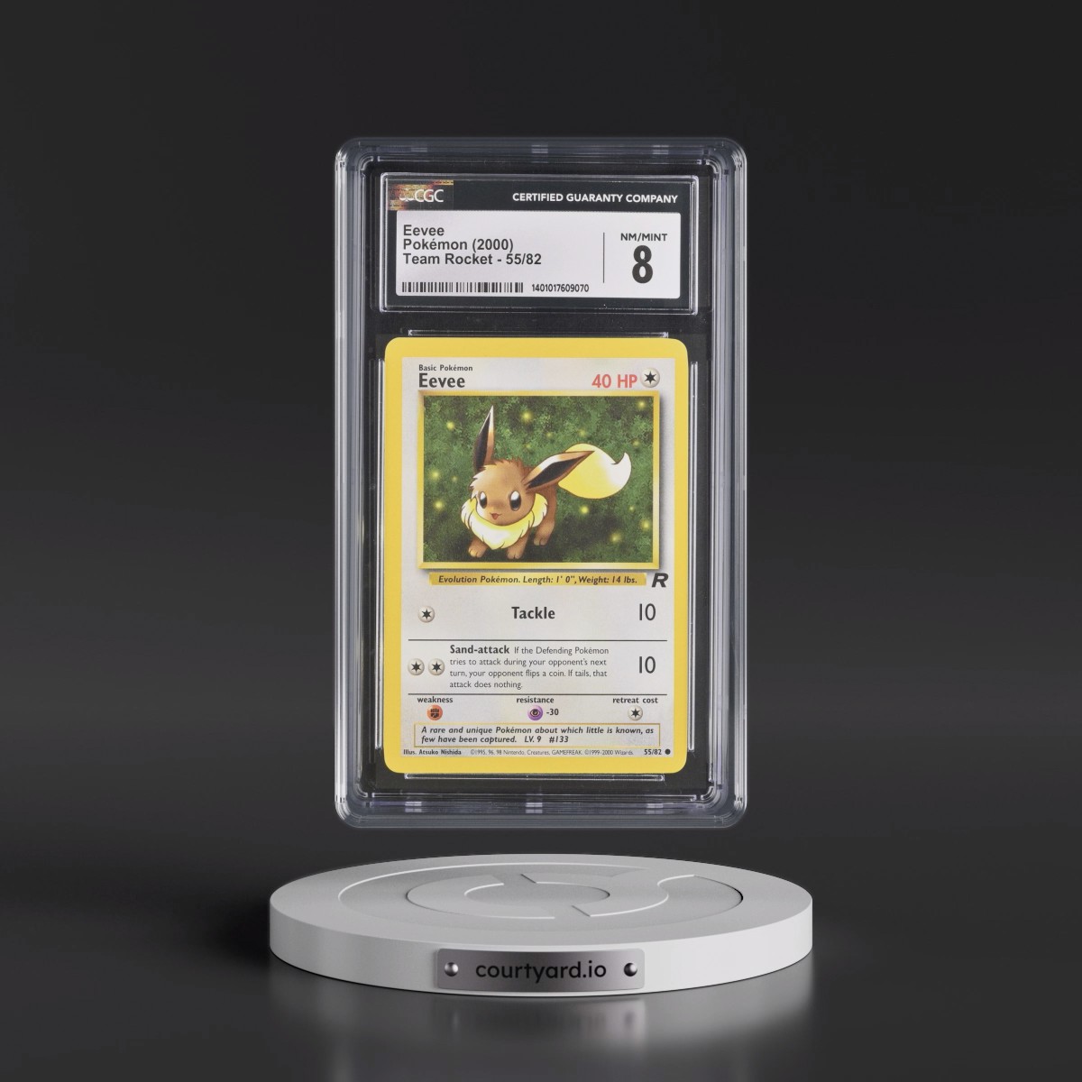 1999 Team Rocket #55/82 Eevee (CGC 8 NM-MT)