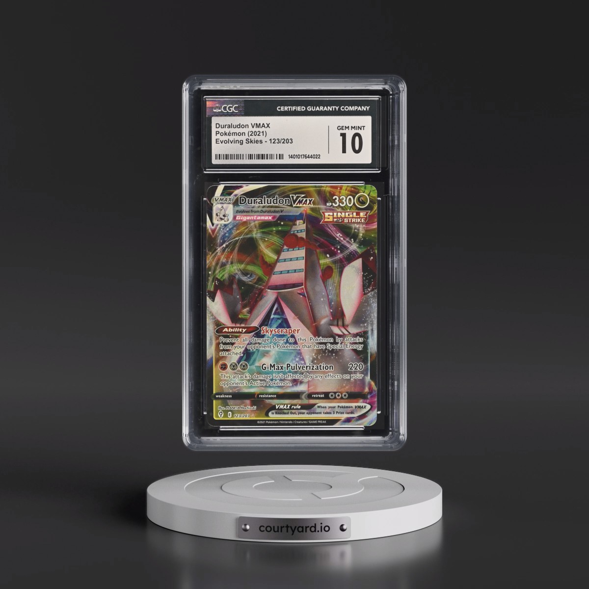 2021 Evolving Skies #123/203 Duraludon VMAX - Holo (CGC 10 GEM MINT)