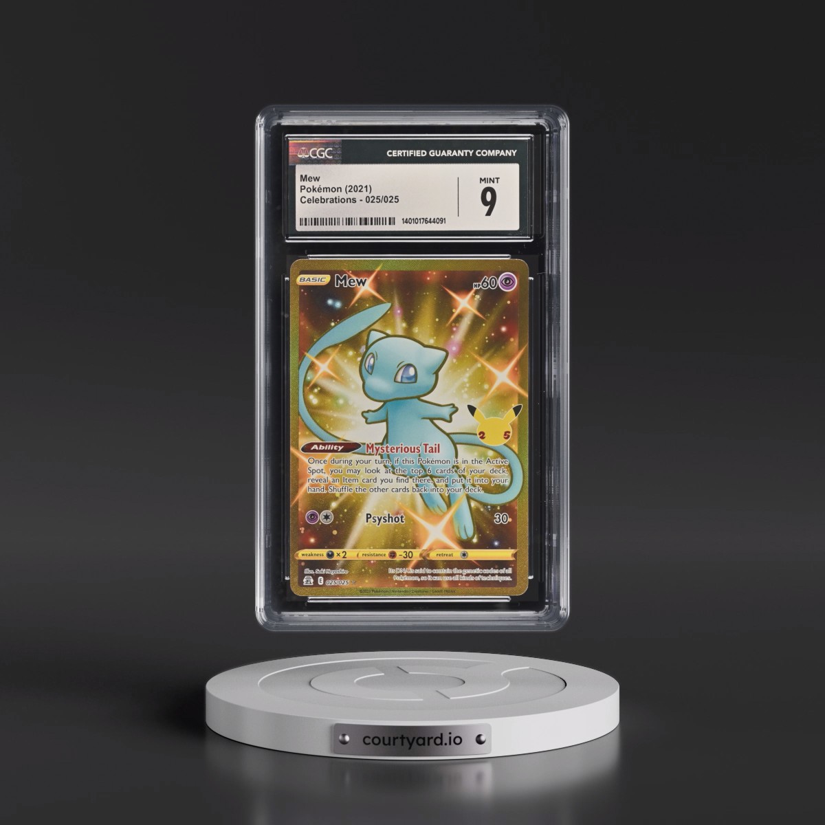 2021 Celebrations #025/025 Mew - Ultra Rare Holo (CGC 9 MINT)