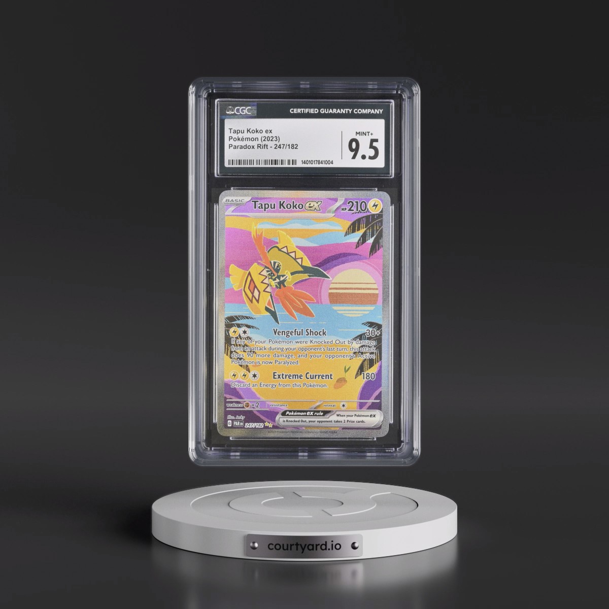 2023 Paradox Rift - PAR EN #247/182 Tapu Koko ex - Special Illustration Rare (CGC 9.5 MINT+)