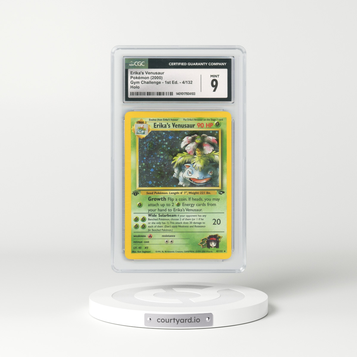 2000 Gym Challenge #4 Erika's Venusaur - 1st Edition Holo (CGC 9 MINT)