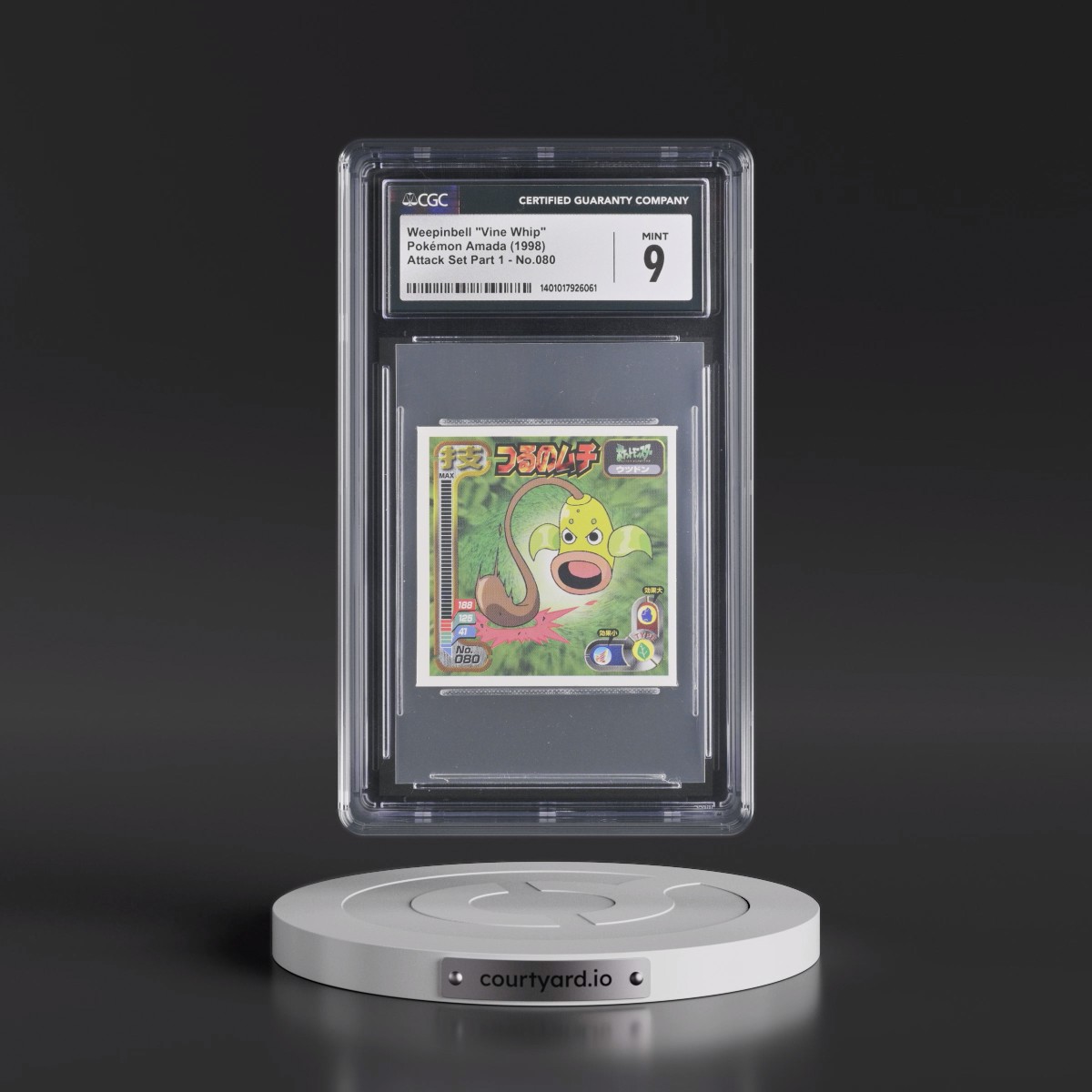 1998 Seal Retsuden Technique (1998 Amada)(1st Gen.) #080 Weepinbell - Vine Whip (CGC 9 MINT)