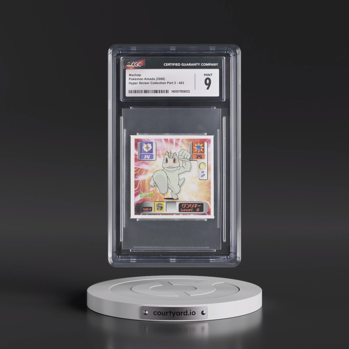 2000 Hyper Sticker Collection Part 3 #483 Machop (CGC 9 MINT)