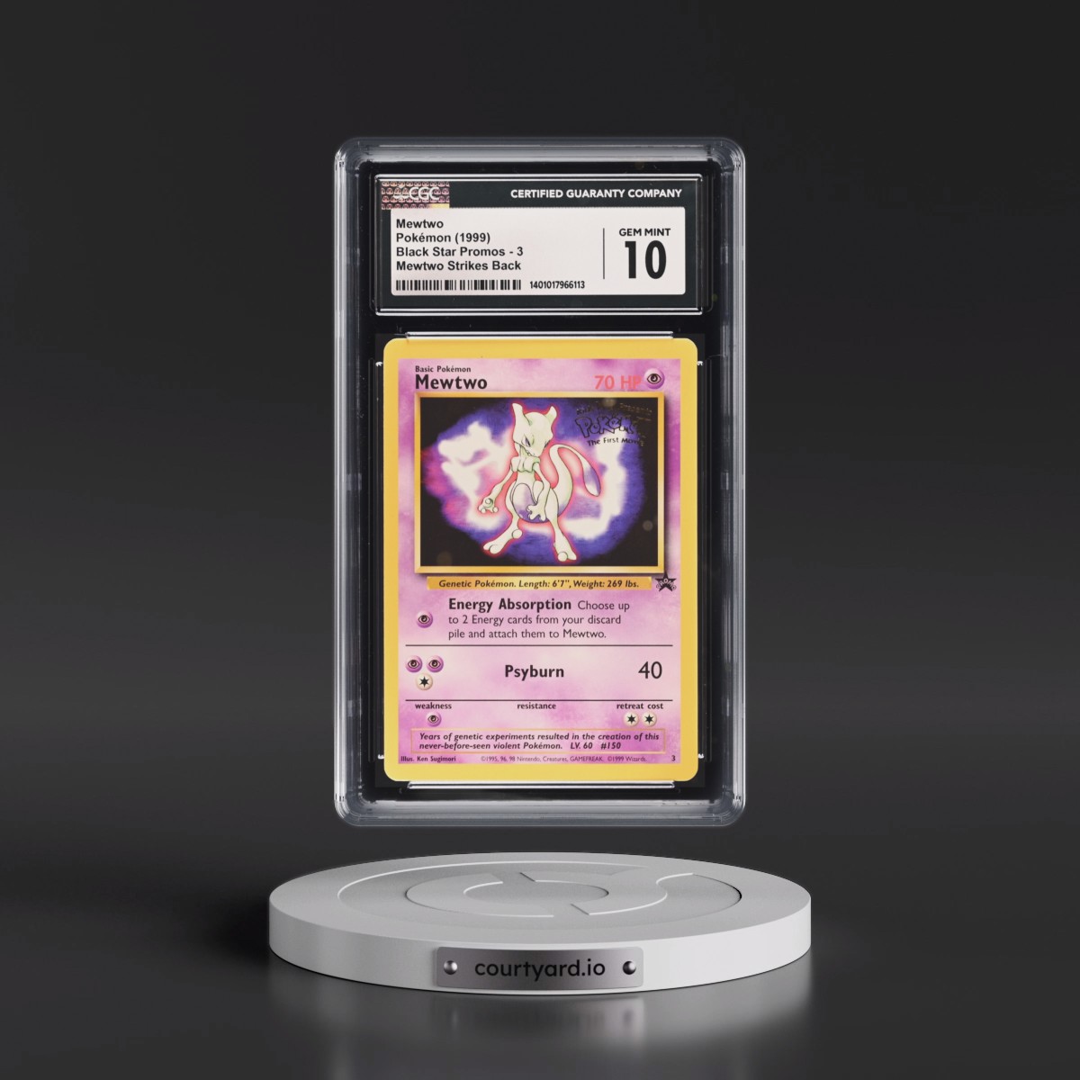 1999 Black Star Promos Mewtwo - Mewtwo Strikes Back #3 CGC 10