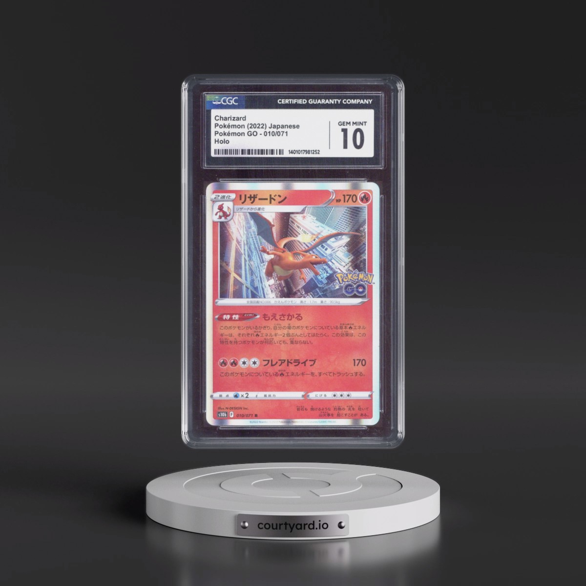 2022 Pokémon GO #010/071 Charizard - Holo (CGC 10 GEM MINT)