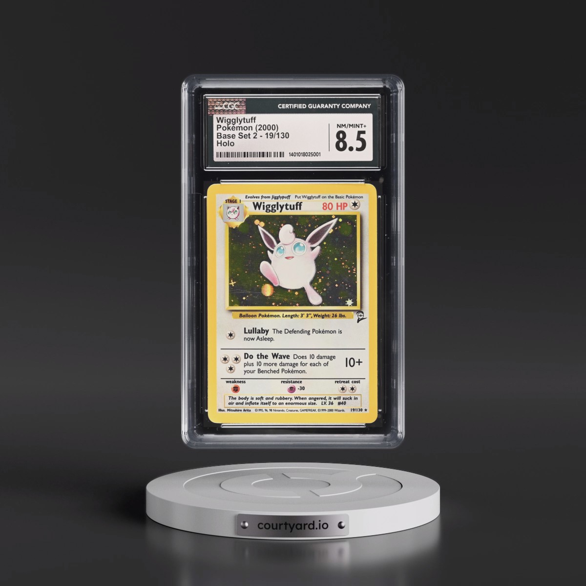2000 Base Set 2 #19/130 Wigglytuff - Holo (CGC 8.5 NM-MT+)