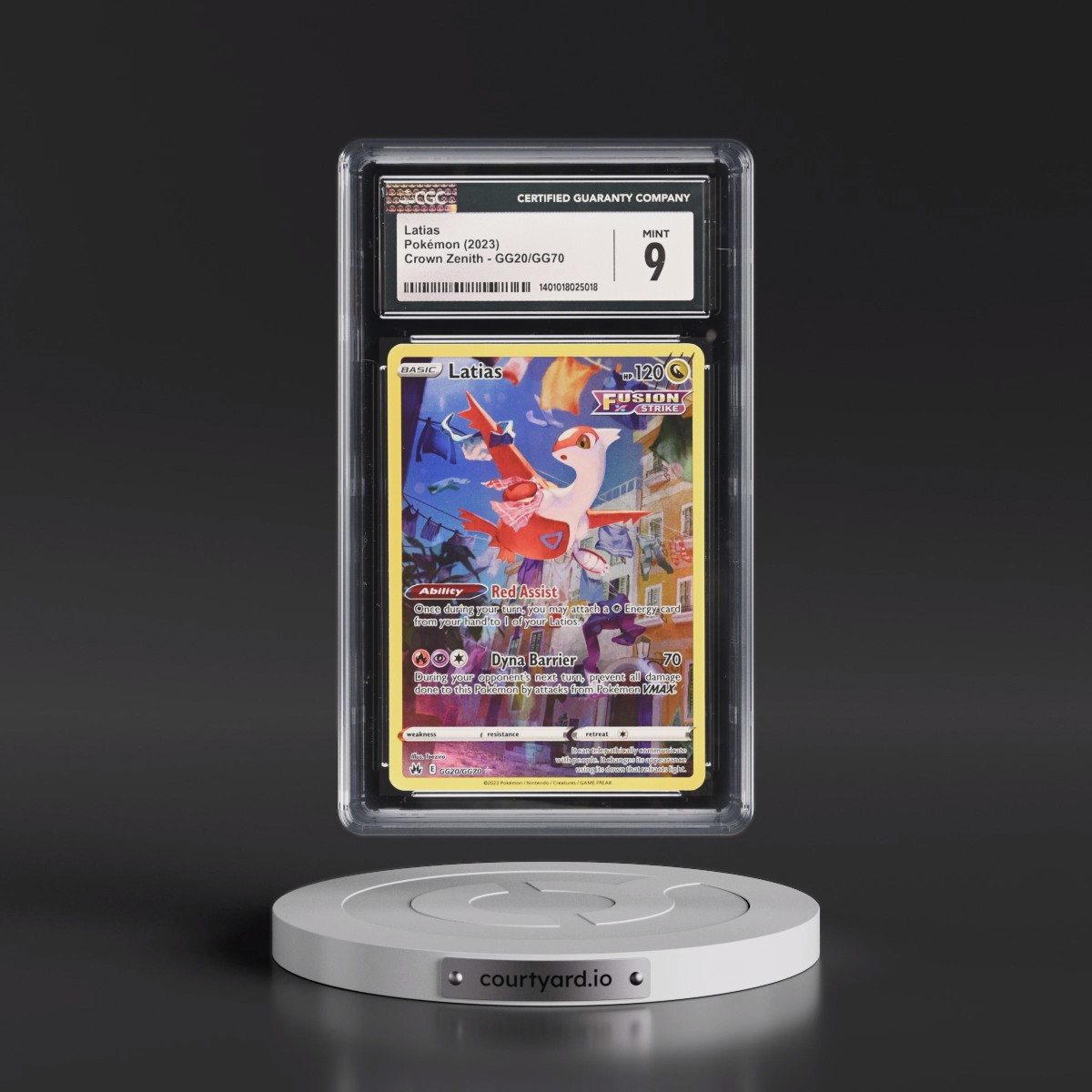 2023 Crown Zenith #GG20/GG70 Latias - Galarian Gallery Holo (CGC 9 MINT)