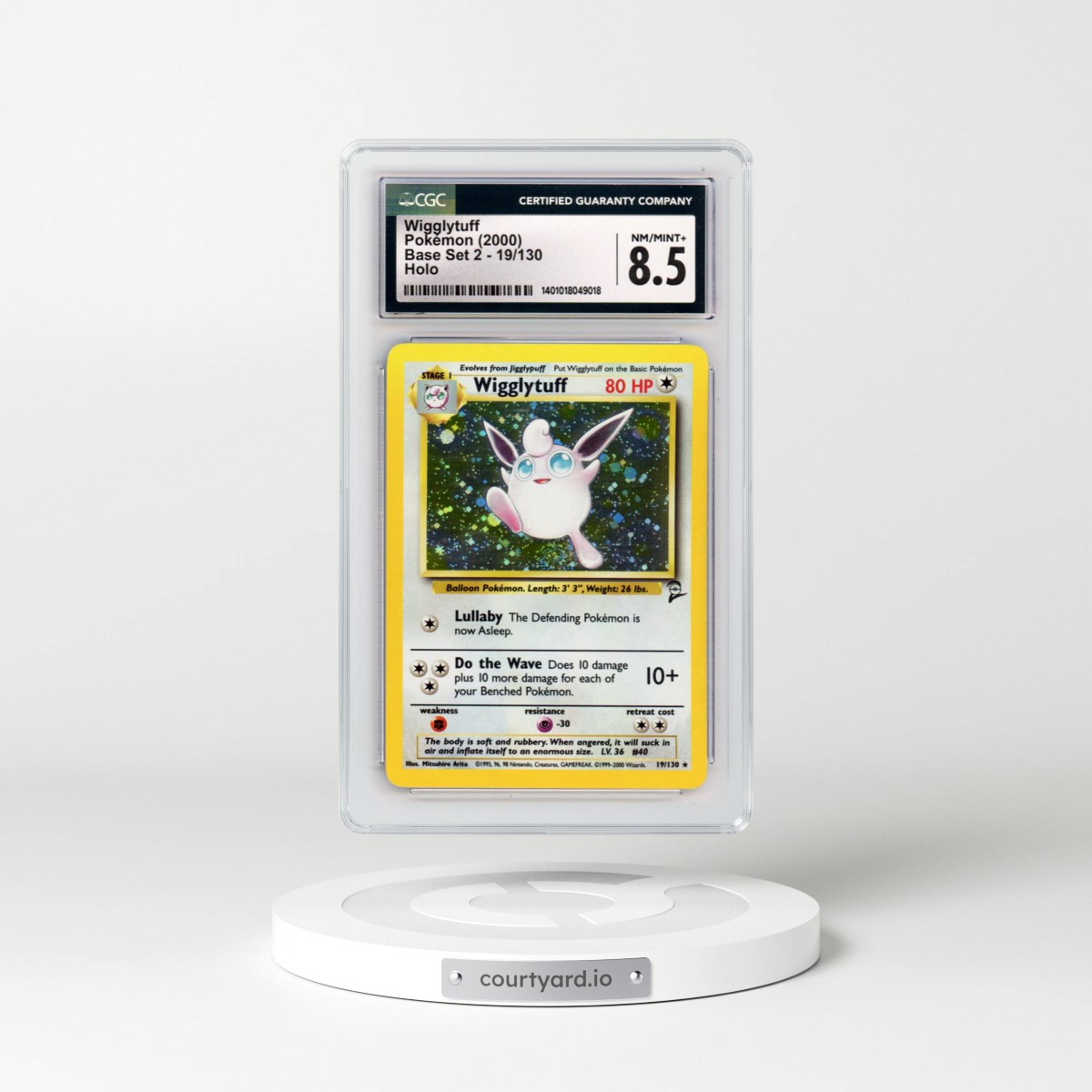 2000 Base Set 2 #19/130 Wigglytuff - Holo (CGC 8.5 NM-MT+)