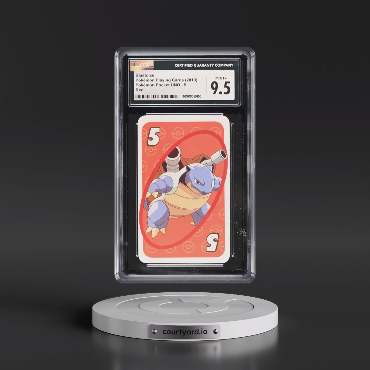 2019 Pokémon Pocket UNO (2019 Asia Back) #5 Blastoise - Red (CGC 9.5 MINT+)