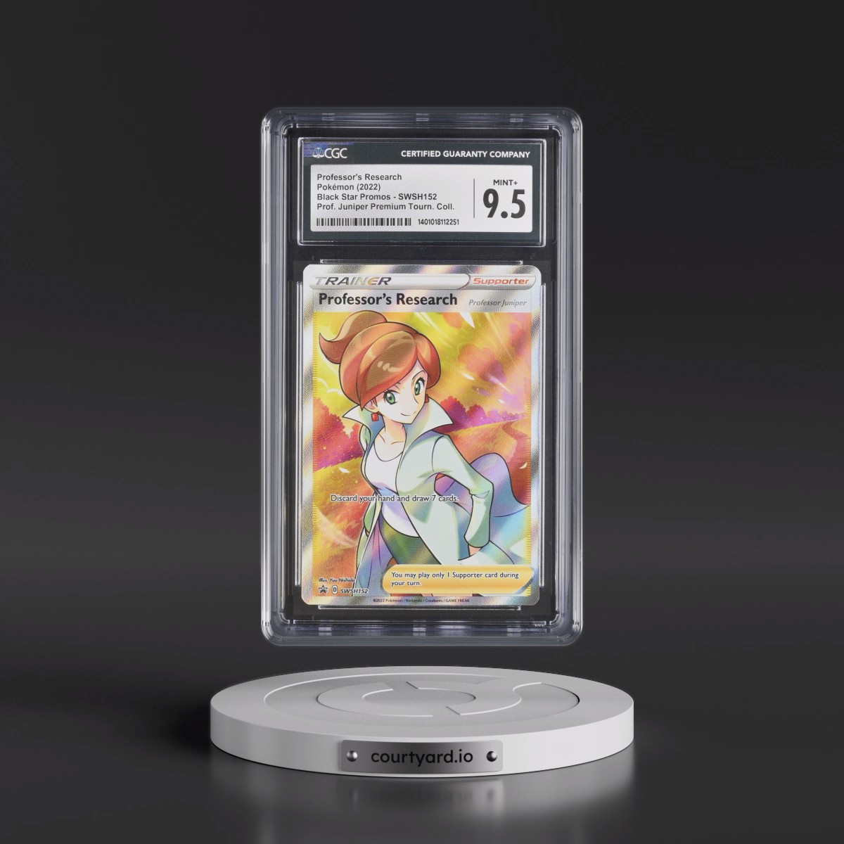 2017 Black Star Promos - Sword & Shield #SWSH152 Professor's Research - Professor Juniper Premium Tournament Collection (CGC 9.5 MINT+)