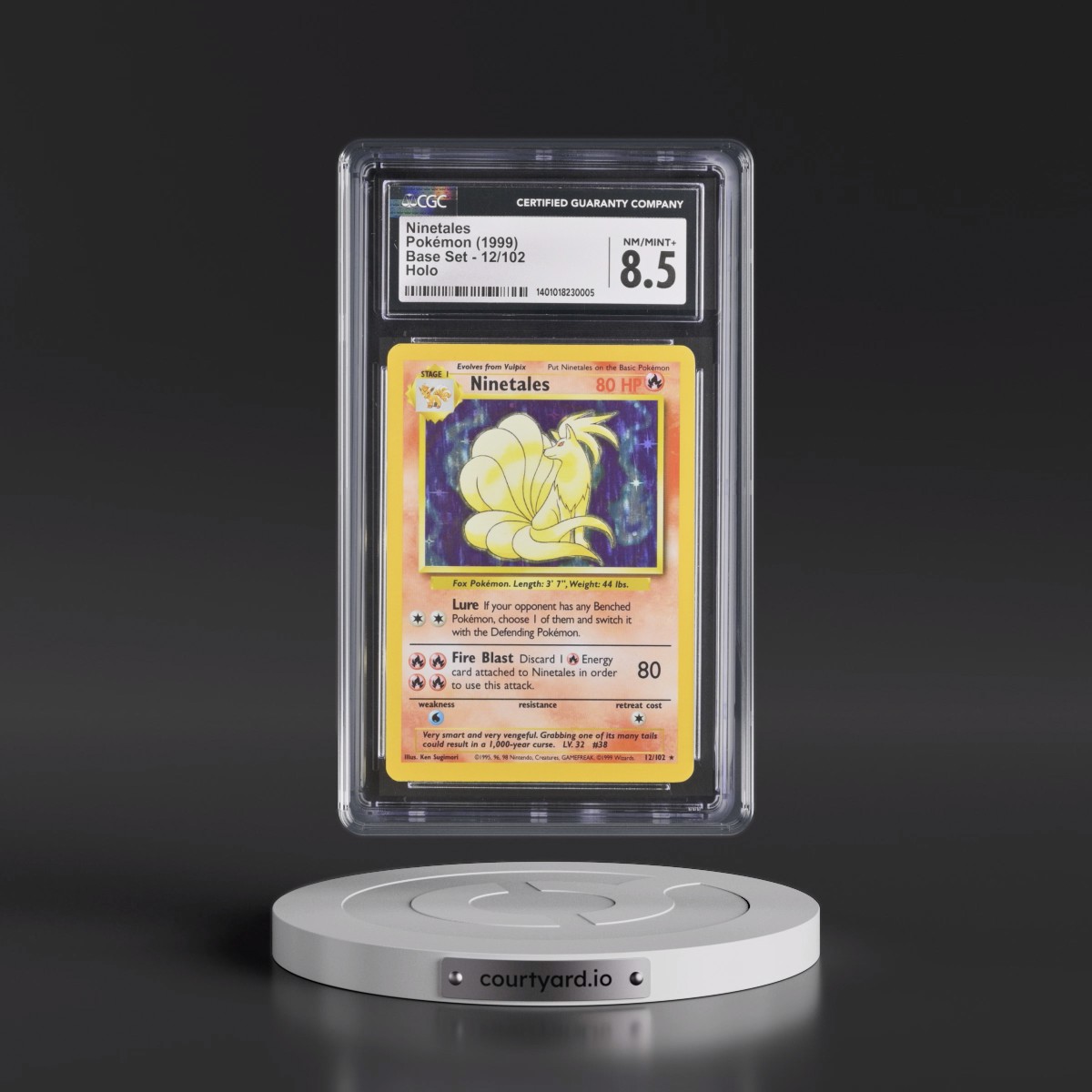 1999 Base Set #12/102 Ninetales - Holo (CGC 8.5 NM-MT+)